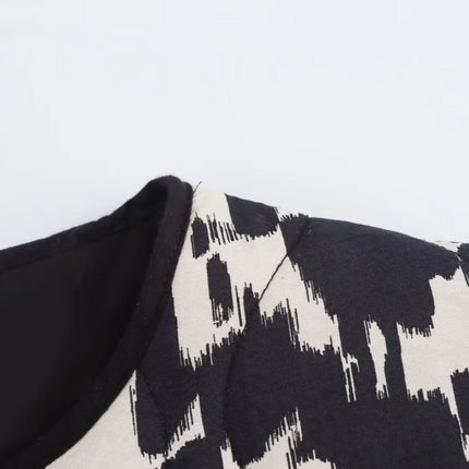 2024 Autumn New Product European And American Style Women's Snake Skin Fashion Printed Button Long Sleeve Jacket