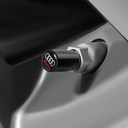 4Pcs Car Wheel Tire Valve Caps Tyre Stem Cover Bolt-In Accessories For Audi Sline A6 Q7 A7 S3 A8 A3 RS A1 A5 A4 Quattro Q5 Q3 TT