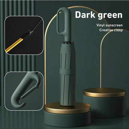 1 Handle Fully Automatic Folding Umbrella with Buckle, Easy to Carry Larger, Thicker and Sturdy. Suitable for Men and Women, Portable and Windproof, Double-Layer Windproof, Various Umbrella Bones, Snap or Rotating Handles, Va