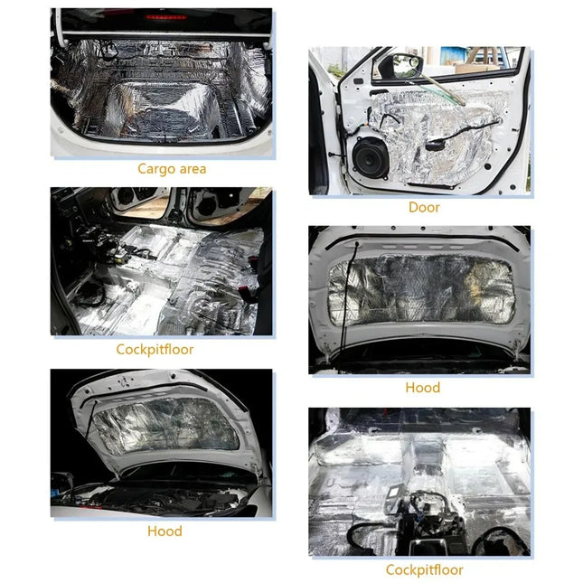 5/10MM Sound Deadener Heat Insulation Mat Car Sound Proofing Deadening Insulation Car Hood Insulation Car Accessories Interior