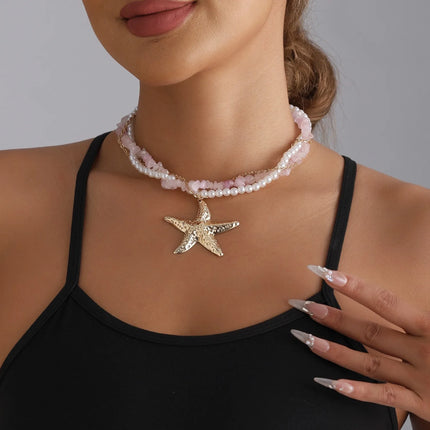 Y2K Heart Beaded Necklace Women Boho Irregular Crystal Class Gravel Clavicle Chain Cool Y2K Choker Exquisite Fashion Jewelry