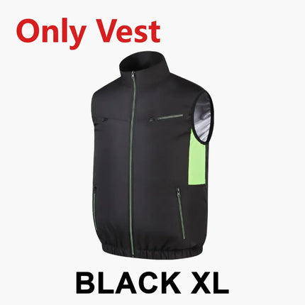 Cooling Vest Ice Fan Vest 3 Gears USB Heat Resistant Air Conditioner Clothes Vest Breathable Wearable Cooling Fan Vest Camping