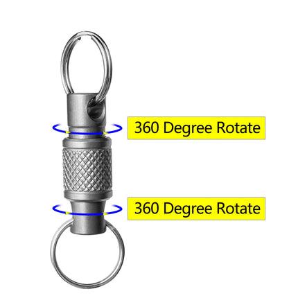Titanium Alloy Keychain Outdoors EDC Tool Double Headed Quick Pull Buckle Removable Portable Mountaineering Buckle New Durable