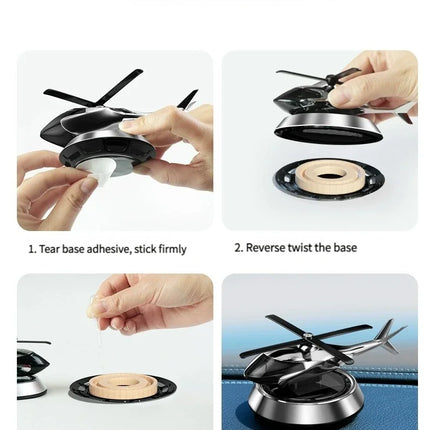 Helicopter Styling Solar Car air freshenerDecorative Aromatherapy Car interior accessories Propeller rotary perfume diffuser