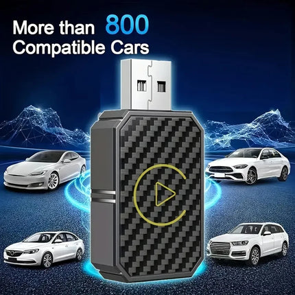 2 in 1 Car Wired to Wireless CarPlay Adapter & Android Auto Adapter Type-C/USB Plug & Play Carplay Wireless Adapter Auto Connect