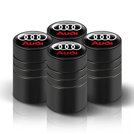 4Pcs Car Wheel Tire Valve Caps Tyre Stem Cover Bolt-In Accessories For Audi Sline A6 Q7 A7 S3 A8 A3 RS A1 A5 A4 Quattro Q5 Q3 TT