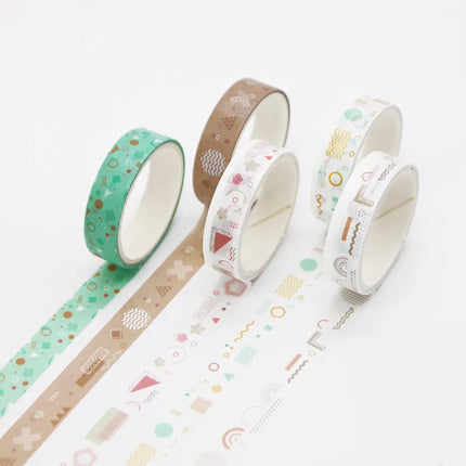 5 PCS Kawaii Washi Tapes Set Scrapbooking Stickers Supplies Japanese Cute korean stationery Journaling Aesthetic Masking tape