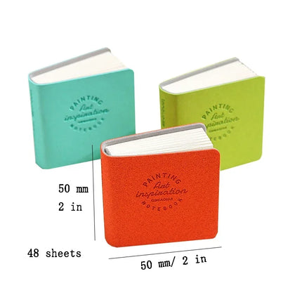 3Pcs Mini Drawing Book Square Watercolor Sketchbook Thick Paper 3 Book Painting Paper Work Relaxation Art Supplies