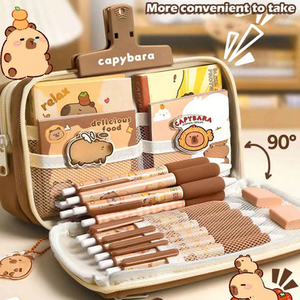 1Pc Large Capacity Pencil Case Flip Cover Stationery Pencil Bag Simple Stationery Storage bag School Office Supplies Stationery