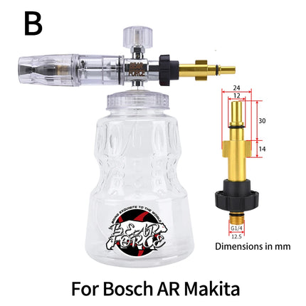 Pressure Washer Aluminum Foam Lance Foam Nozzle Car Wash Foam Maker for Karcher Elitech Bort AR Bosch Michelin Pressure Washer