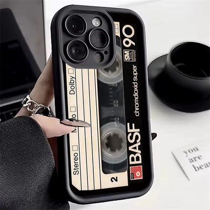 Retro Magnetic Radio Tape Cassette Phone Case For iPhone 16 15 14 13 12 11 Pro Max XS Max XR X 7 8 Plus SE2022 Shockproof Fundas