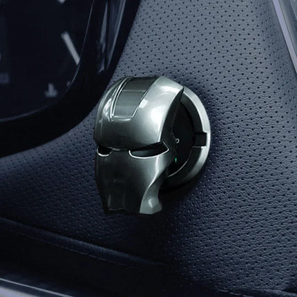 Anime Captain America Iron Man Car Engine Ignition Start Switch Button Protective Cover Sticker Marvel Car Trim Accessories Toy