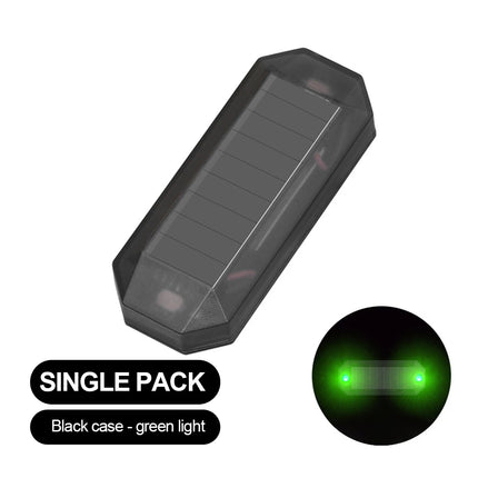 Mini Solar Power Car Warning Light LED Flashlight Car Motorcycles Alarm Lamp In-Night Caution Strobe Warning Light Running Lamp