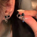 black earrings