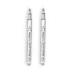 2Pcs Hard nib Silver