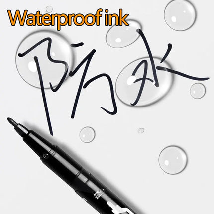 10 PCS Permanent Markers Pens Manga Waterproof Double Sided Colored Oily Ink Sketch Painting Art School Supplies Stationery