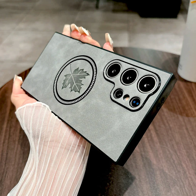 Retro Leather Case For Samsung Galaxy S25 S24 S23 S22 S21 Note 20 Ultra FE Note20 S 25 24 23 S24FE For Magsafe Magnetic Cover