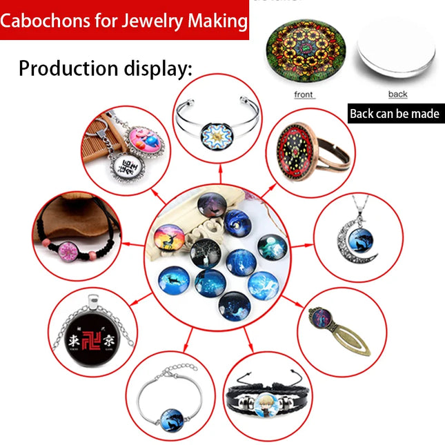 Black style patterns Flowers &Beauty Golden 10pcs 12mm/18mm/20mm/25mm Round Photo glass cabochon demo flat back Making findings