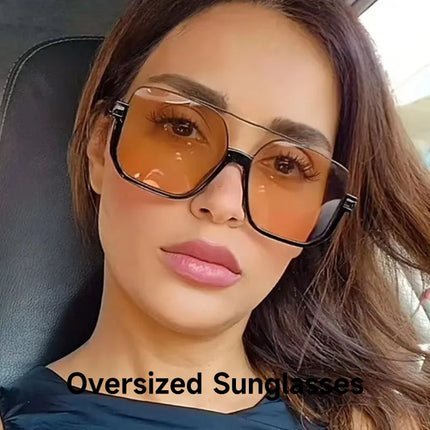 1PCS Fashion Oversized Sunglasses Women UV400 Sun Glasses Men 2025 Brand Designer Eyewear