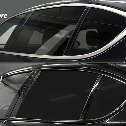Glossy Black Vinyl Wrap Strip Tape Car Wrap Foil For Window Trim Door Protection Film 3/5/7/10 CM