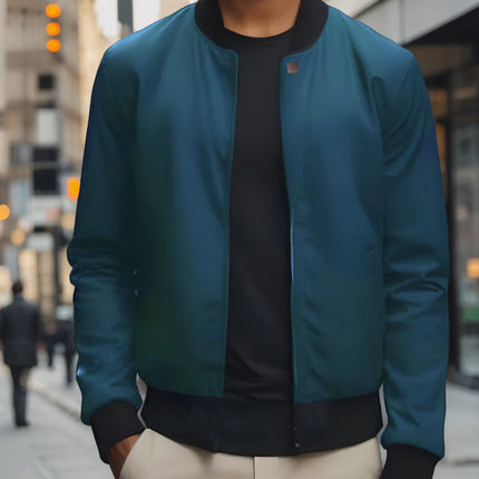 2024 Spring and Autumn New Baseball Collar Short Loose Solid Color Jacket Men's Business Casual Thin Coat Trend