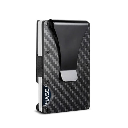 Carbon Fiber Metal Minimalist Slim Credit Card Holder Wallet Carteira for Men Cartera Tarjetero Hombre RFID Bank Cardholder Case