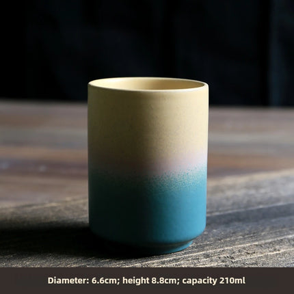 Restaurant Kiln Coffee Cup Japanese Stoneware Mugs Coffee Cups Large Water Cup Japanese Simple Gradient Mug Drinkware Kitchen