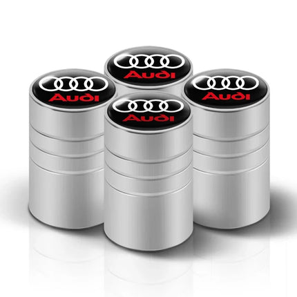 4Pcs Car Wheel Tire Valve Caps Tyre Stem Cover Bolt-In Accessories For Audi Sline A6 Q7 A7 S3 A8 A3 RS A1 A5 A4 Quattro Q5 Q3 TT