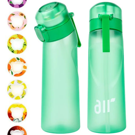 1pc Air Water Bottle With 1pc Random Flavor Pods Portable Transparent With Straw Leak Proof Suitable for Outdoor Sports