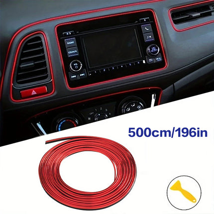 Car interior strip, car styling decoration flexible strip, dashboard cover decoration easy to install, upgrade your car interior