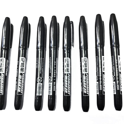 6 PCS Permanent Marker Pen Manga Drawing Markers Black Blue Red Waterproof Ink Sketch Pens Stationery Art School Supplies