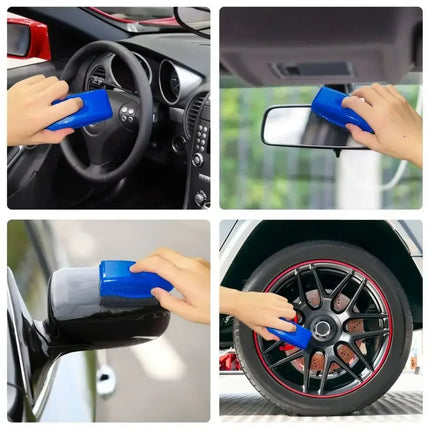 Car Wheel Polishing Waxing Sponge Brush ABS Car Tire Washing Cleaning Brushes Contour Detailing Dressing Applicator Pad