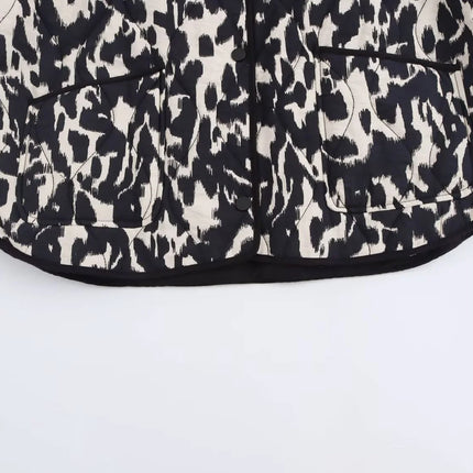 2024 Autumn New Product European And American Style Women's Snake Skin Fashion Printed Button Long Sleeve Jacket