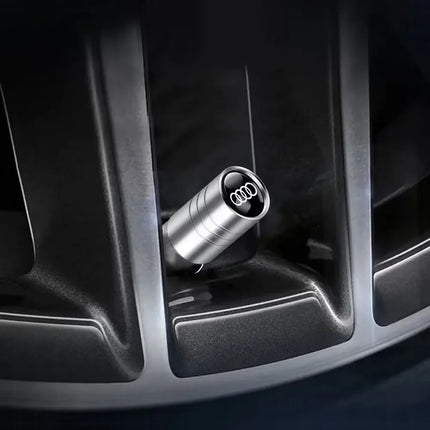 4Pcs Car Wheel Tire Valve Caps Tyre Stem Cover Bolt-In Accessories For Audi Sline A6 Q7 A7 S3 A8 A3 RS A1 A5 A4 Quattro Q5 Q3 TT