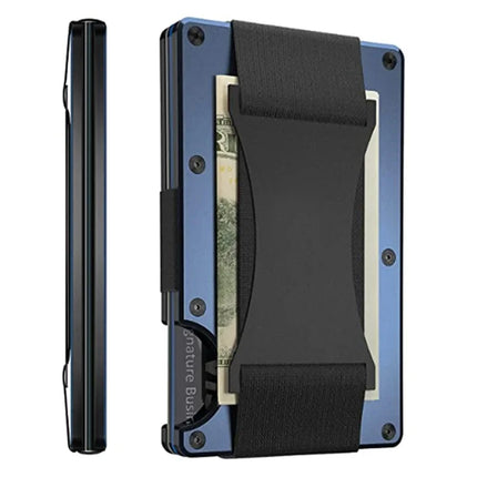 Carbon Fiber Metal Minimalist Slim Credit Card Holder Wallet Carteira for Men Cartera Tarjetero Hombre RFID Bank Cardholder Case