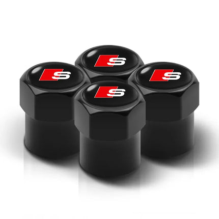 4Pcs Car Wheel Tire Valve Caps Tyre Stem Cover Bolt-In Accessories For Audi Sline A6 Q7 A7 S3 A8 A3 RS A1 A5 A4 Quattro Q5 Q3 TT