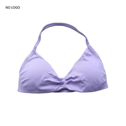 ARFTE Sports Bra Strappy Backless Yoga Gym Bra Removable Cups Women Workout Clothing Gym Top Halter Sport Bras