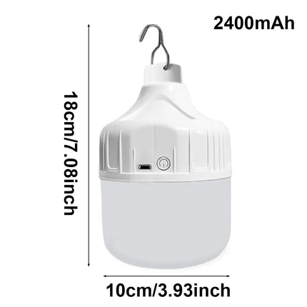 Portable USB Rechargeable LED Camping Light Multifunctional Outdoor Emergency Hanging Tent Lamp Hiking Picnics Night Lighting