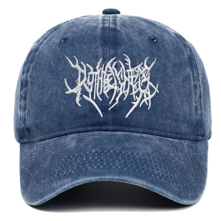 Trendy Embroidered Rock - style Baseball Cap with Unique Logo