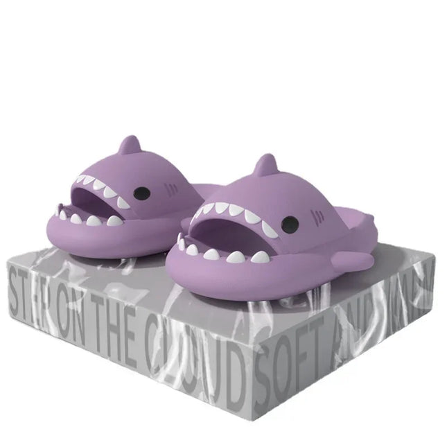 Women Cartoon Shark Slippers Men Indoor Bathroom Slides Summer Couple Fashion Flat Shoes Sandals Home Soft EVA Beach Flip Flops