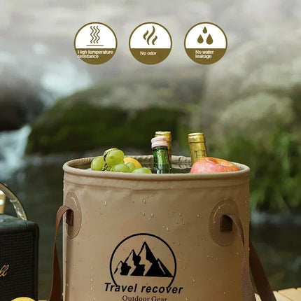 5L/10L/20L Car Folding Bucket Waterproof Foldable Sink Portable Travel Foldable Basin Camping Hiking Fishing Storage Bucket