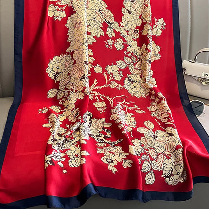 Spring Scarf Women's Luxury Design Polyester Material Smooth Scarf Soft Shawl Beach Scarf