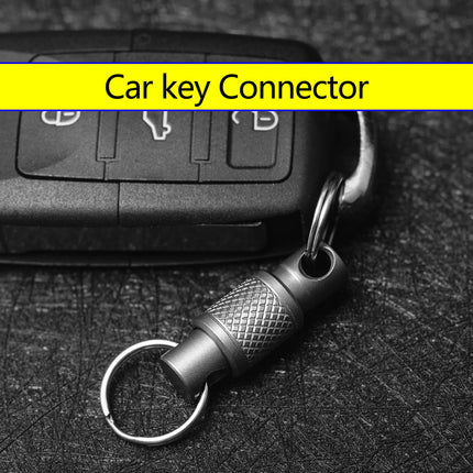 Titanium Alloy Keychain Outdoors EDC Tool Double Headed Quick Pull Buckle Removable Portable Mountaineering Buckle New Durable
