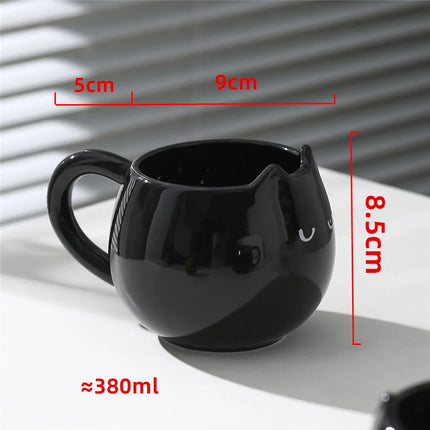 1PC cat shaped ceramic cup, creative mug, 380ml/13oz coffee and drinking cup