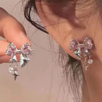 pink earrings